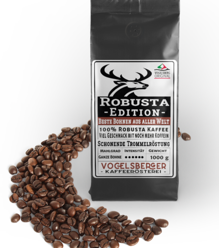 100% Robusta Kaffee.